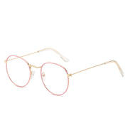 Metal Frame Glasses For Women Vintage Anti Blue Blocking Optical Eyeglasses Metal Plain Spectacle Oculos Luxury Gafas Lunette