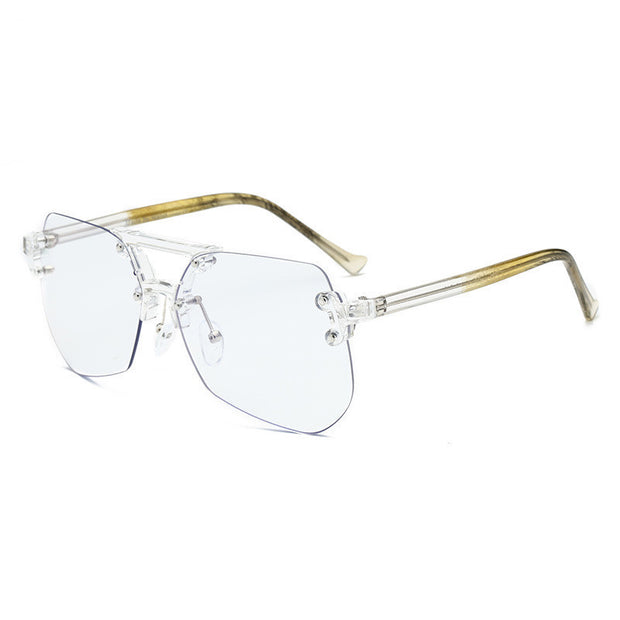Anti-blue Glasses Rimless Flat Glasses Men