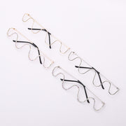 Handmade diamond half-rim glasses