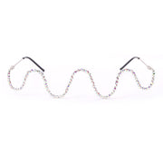 Handmade diamond half-rim glasses
