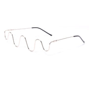 Handmade diamond half-rim glasses