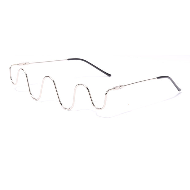 Handmade diamond half-rim glasses