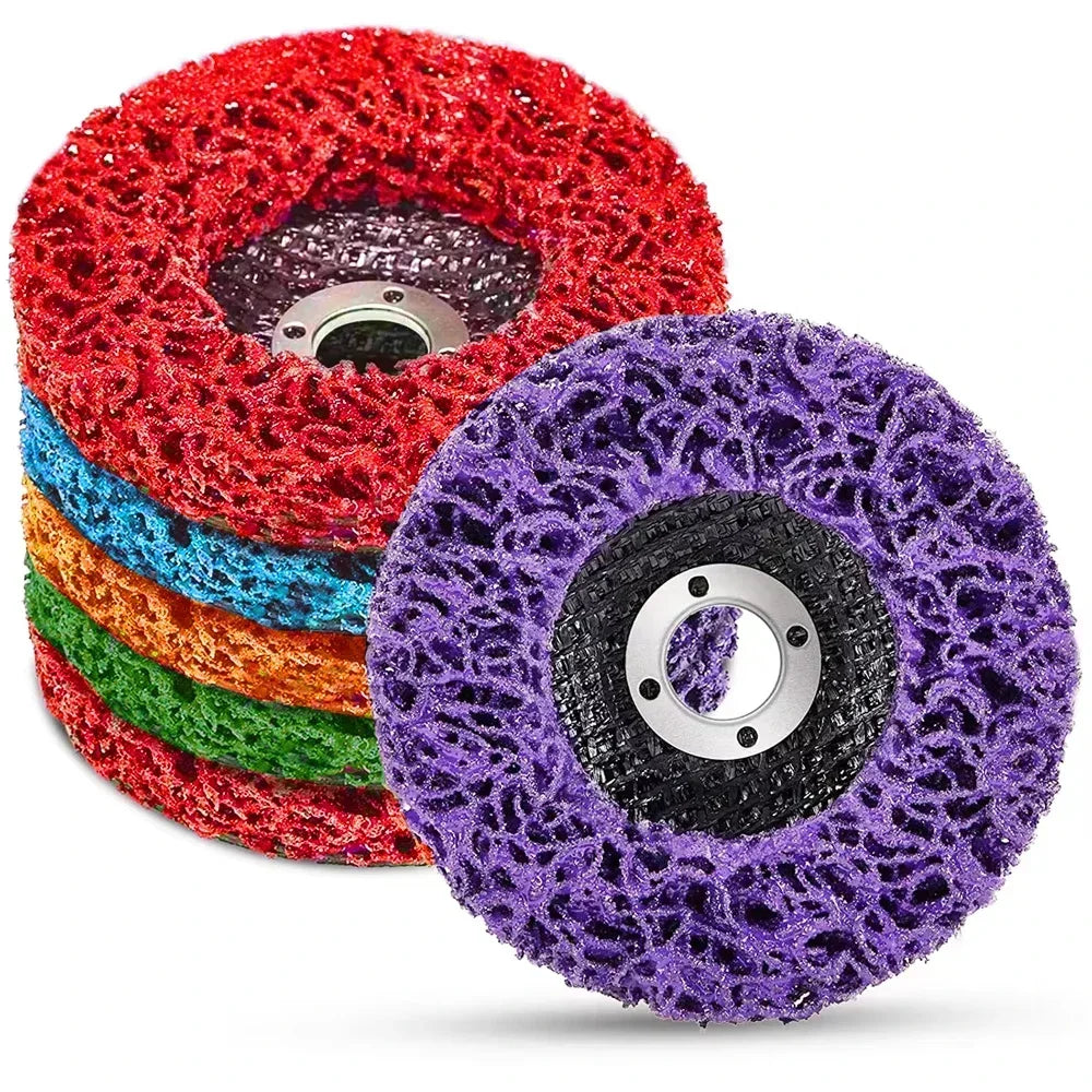 1Pcs 100/115/125mm Coral Disc Poly Strip Disc Grinder Strip Disc Abrasive Wheel Paint Rust Removal Clean For Angle Grinder