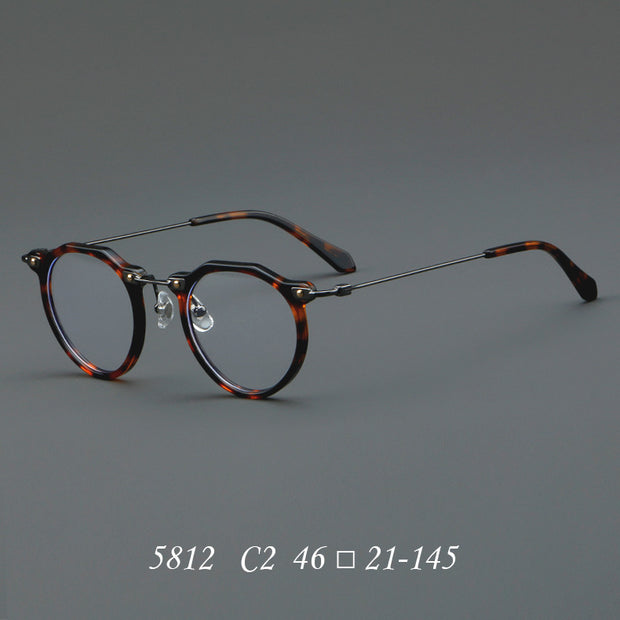 New Glasses 5812 Retro Glasses Rim Metal Optical Glasses